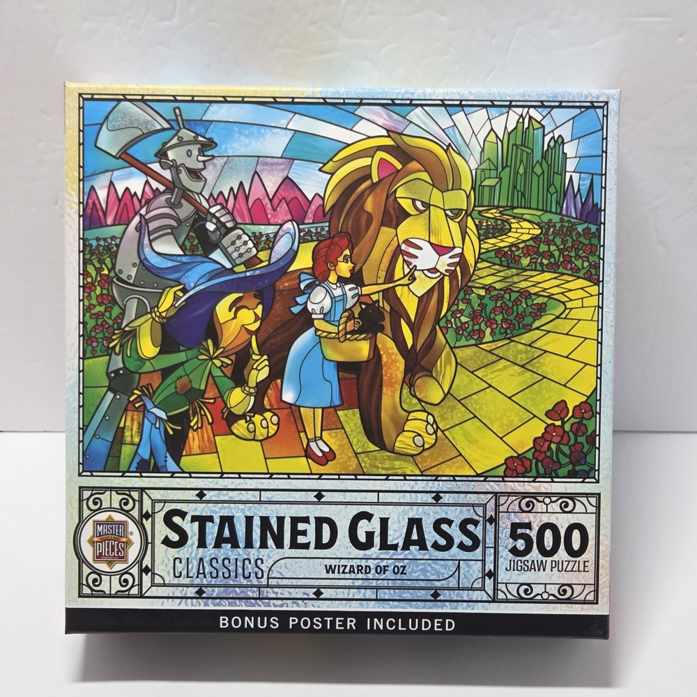 Stained Glass Wizard of Oz 500 Piece Puzzle‎